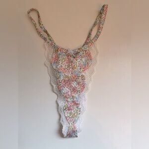 For Love and Lemons lace and floral thong